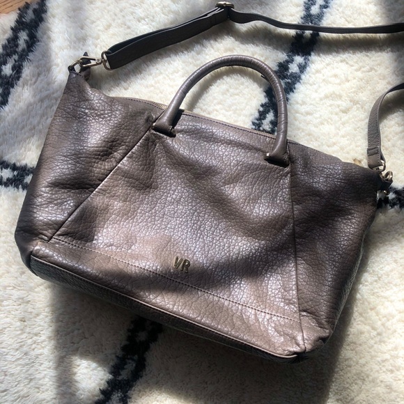 Gray Sandalwood & Gold Zipper Decor Hobo Bag - Picture 4 of 8